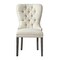 Nevaeh Linen/Velvet Ring Handle Nailhead Dining Chair (Set of 2)